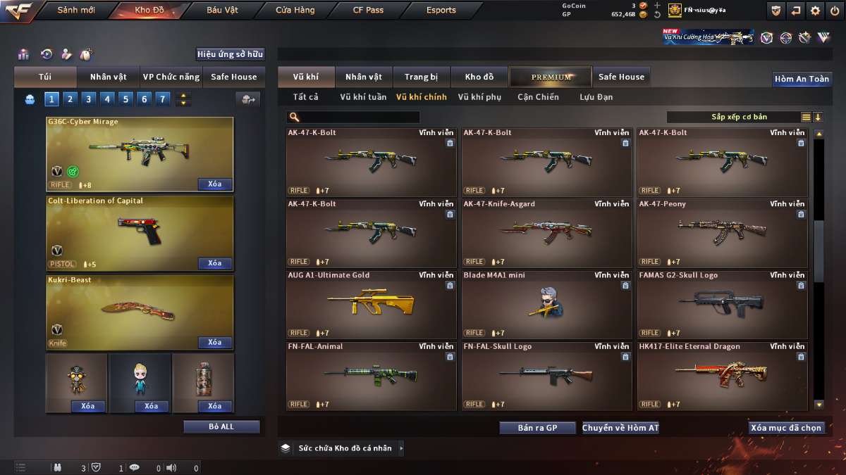 shop acc cf uy tin gia re